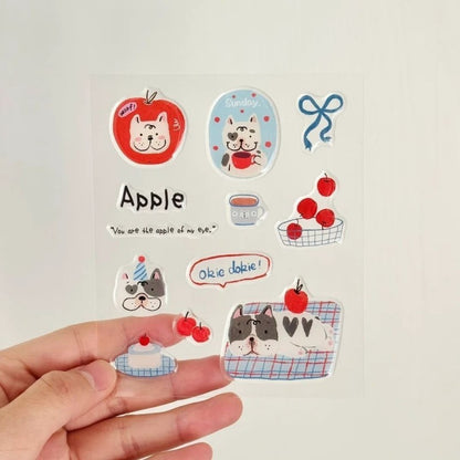 Korean INS-style Jelly Stickers Cute 3D Relief Decal Decorative Kawaii Stickers Mobile Phone Case DIY PC Waterproof Decals