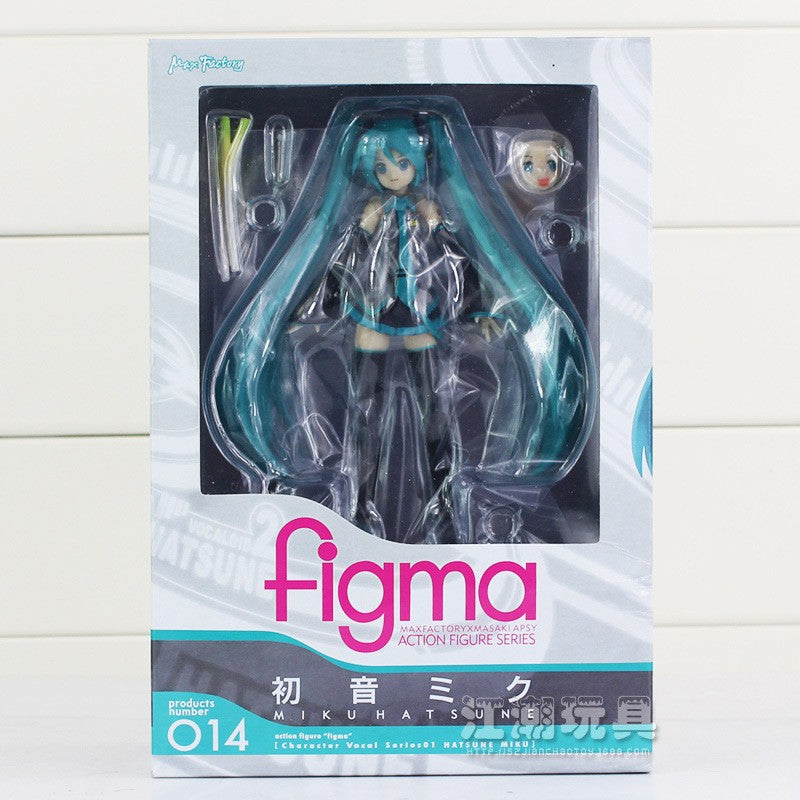 Anime FIGMA Hatsune Miku Action Figures Articulações Móveis Contêm os Adereços Decoração de Mesa Coleção de Brinquedos de PVC Modelo Presentes Infantis