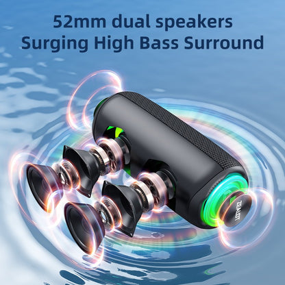 ZEALOT-MP2 Bluetooth Speaker,Ultra Portable, Up to 15H Playtime,IP65 Waterproof and Dustproof,Powerful Sound for outdoor