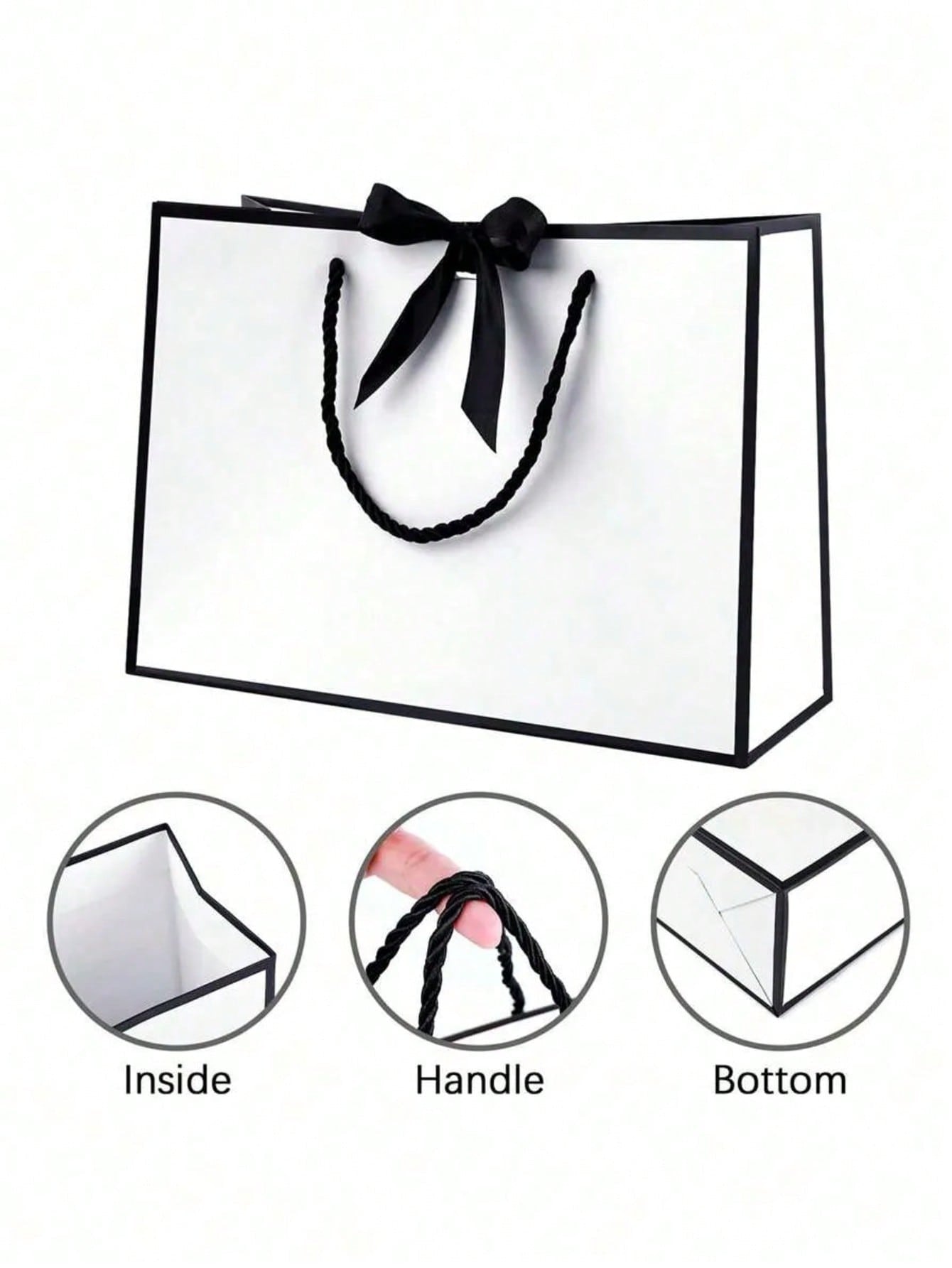 1pc Large Paper Gift Bag?Excluding Decorative Paper and Cards? - Valentine's Day Gift Bag - Portable Gift Bag with Handle