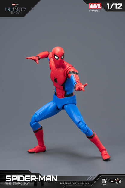 Kit de Modelo Homem-Aranha Fondjoy Escala 1/12 Figura de Ação Articulada Traje Stark da Saga do Infinito Brinquedo Infantil de Presente