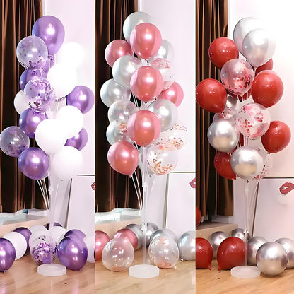 Runto 2 sets Balloon Stand with Base, Balloon Column Stand for Wedding Christmas New Year Birthday Graduation Party Decor