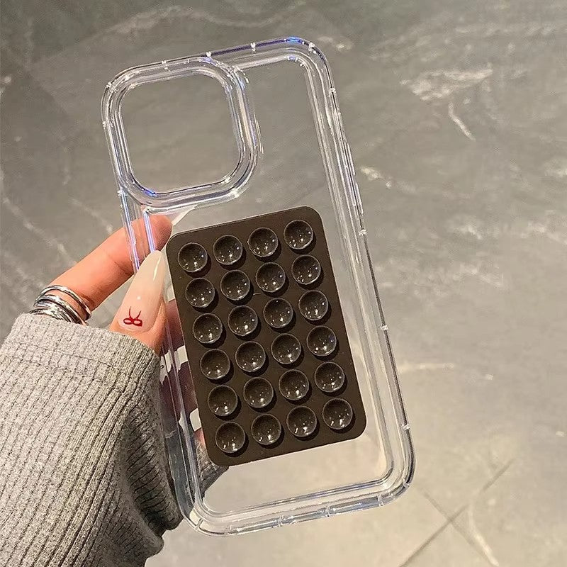 Candy Color Soft Silicone Suction Cup Suction Cups Mobile Phone Tablet Luggage Suction Cup Universal Charger Leather Case