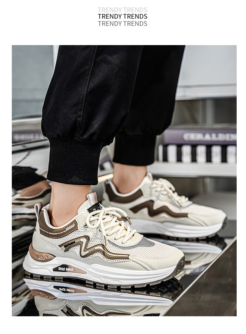 Men's Breathable Running Shoes Anti-skid Athletic Sneakers 2025 Casual Shoes Walking Shoes Lightweight Trendy Casual Sports Shoe
