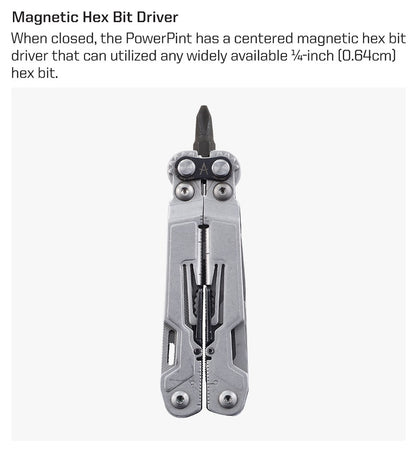 SOG PowerPint Ferramenta Múltipla Tática 18 em 1 com Alicate Dobrável e Faca - Equipamento EDC Compacto para Acampamento ao Ar Livre, Sobrevivência e Caminhada