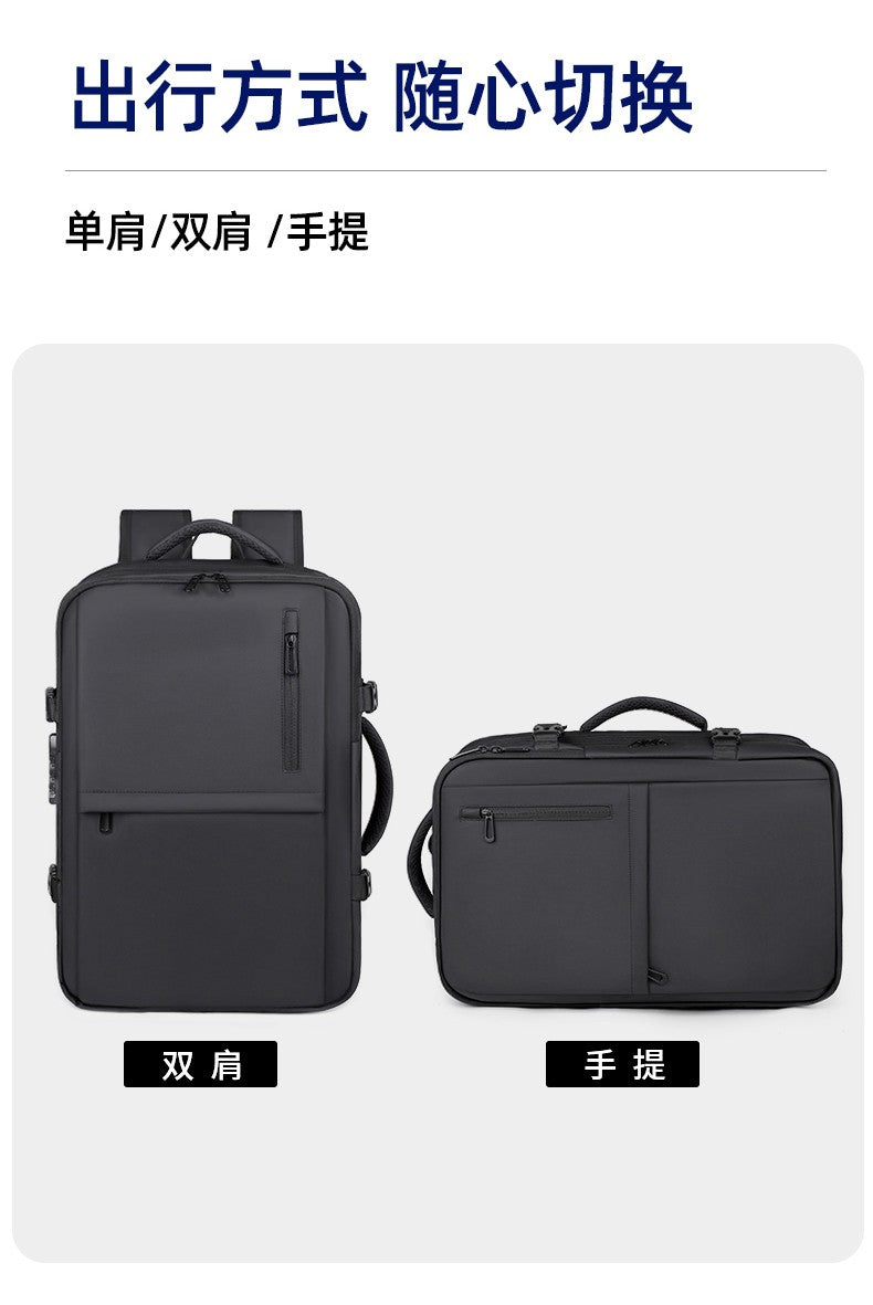 Mochila Masculina Nova a Vácuo Mochila de Compressão Multifuncional para Computador Bolsa de Viagem Expansível de Grande Capacidade