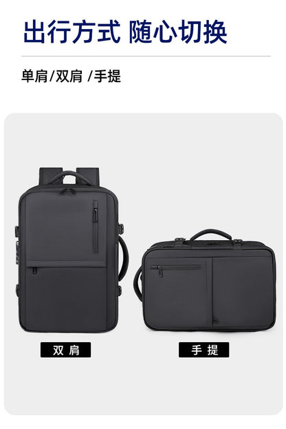 Mochila Masculina Nova a Vácuo Mochila de Compressão Multifuncional para Computador Bolsa de Viagem Expansível de Grande Capacidade
