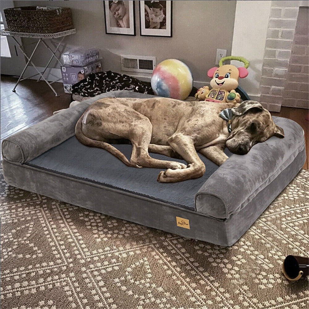 Cama para Cães Calmante Grande XXXL Ortopédica com Espuma de Memória, Sofá-Cama, Capa Impermeável Removível, Tapete de Pelúcia para Cães Pequenos, Médios e Grandes