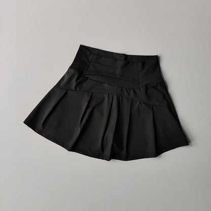 Summer High Waist Sports Short Skirt Lined Shorts Fitness Yoga Quick Dry Running