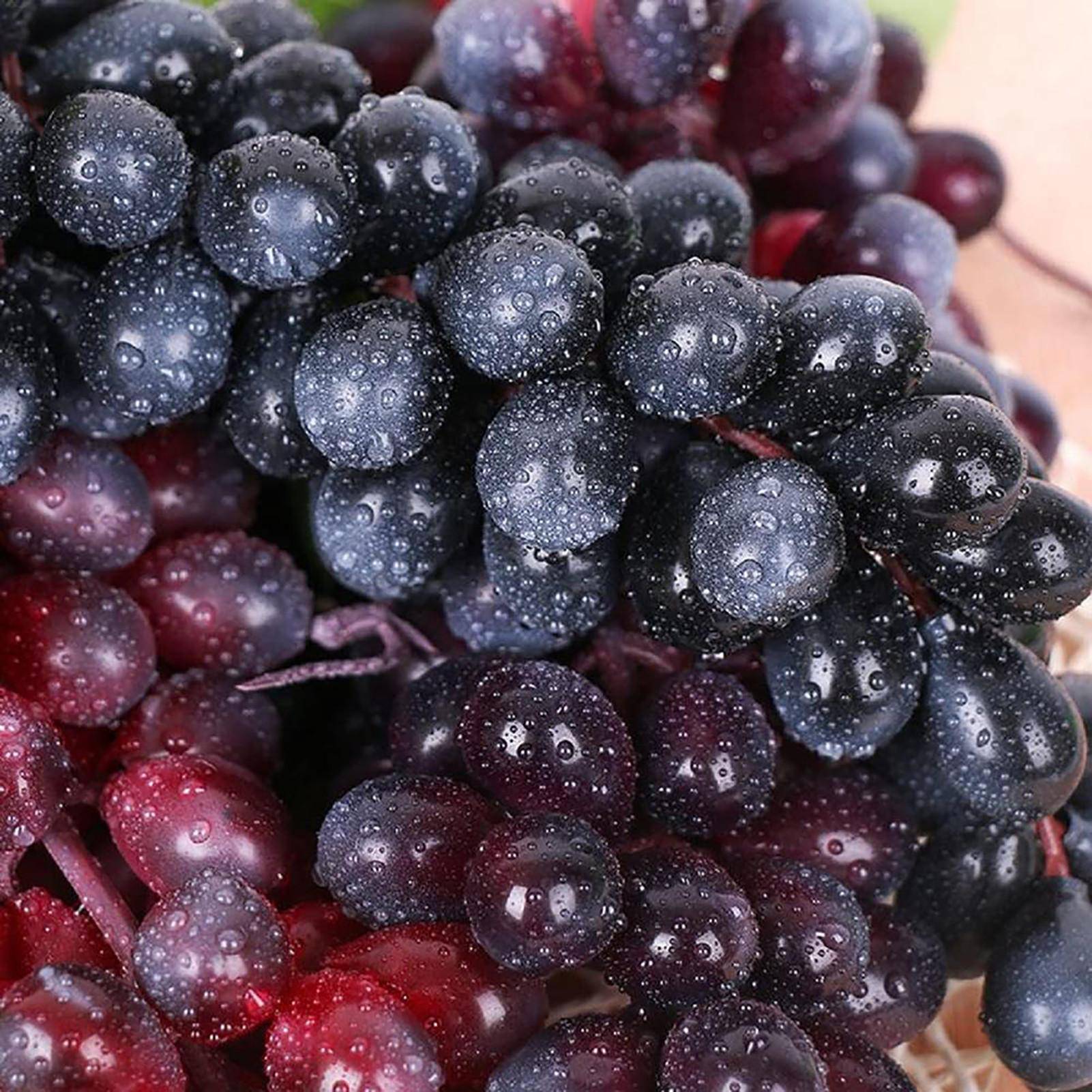 Realistic Artificial Grapes Table Decoration of Realistic Fake Grape Natural Fake Grape Bundles Party Home Wedding Decoration