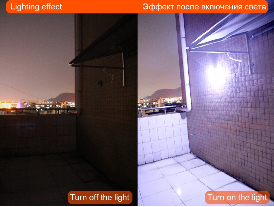 PIR Motion Sensor 100LED Sunlight control 3 sided Solar Energy Street light Yard Path Home Garden Solar Power lamp Wall Light