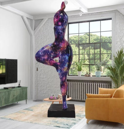 Europe Resin Decoration Home Wine Cabinet Ornaments Action Figures Statue Graffiti Yoga Weight Loss Woman Living Room Decor New