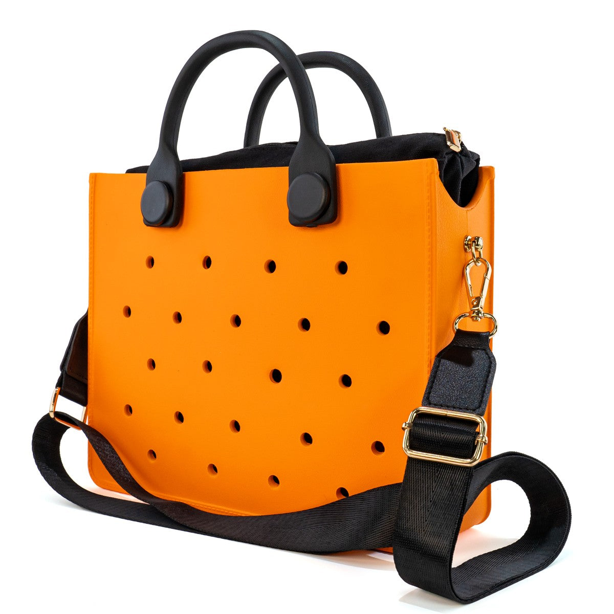The orange guy Purple Women Fashion New EVA Punched Handbag Casual Waterproof Travel Tote Bag Fit Charms Outdoor Beach Bags