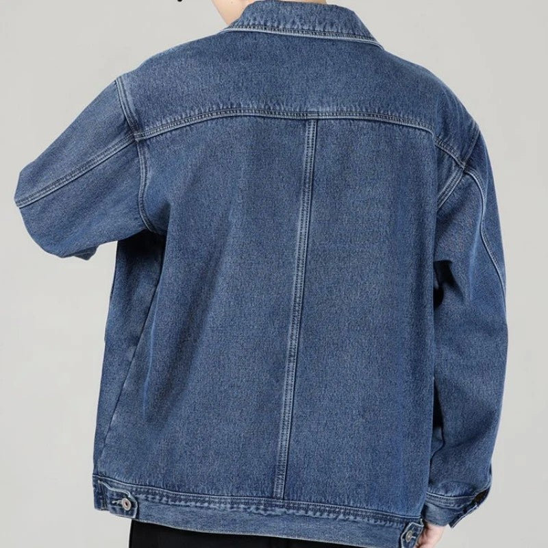 Jeans Coat for Men Padded Wool Denim Jackets Man with Sheep Wide Sleeves Black Warm Padding Original Cowboy New in Big Size G L