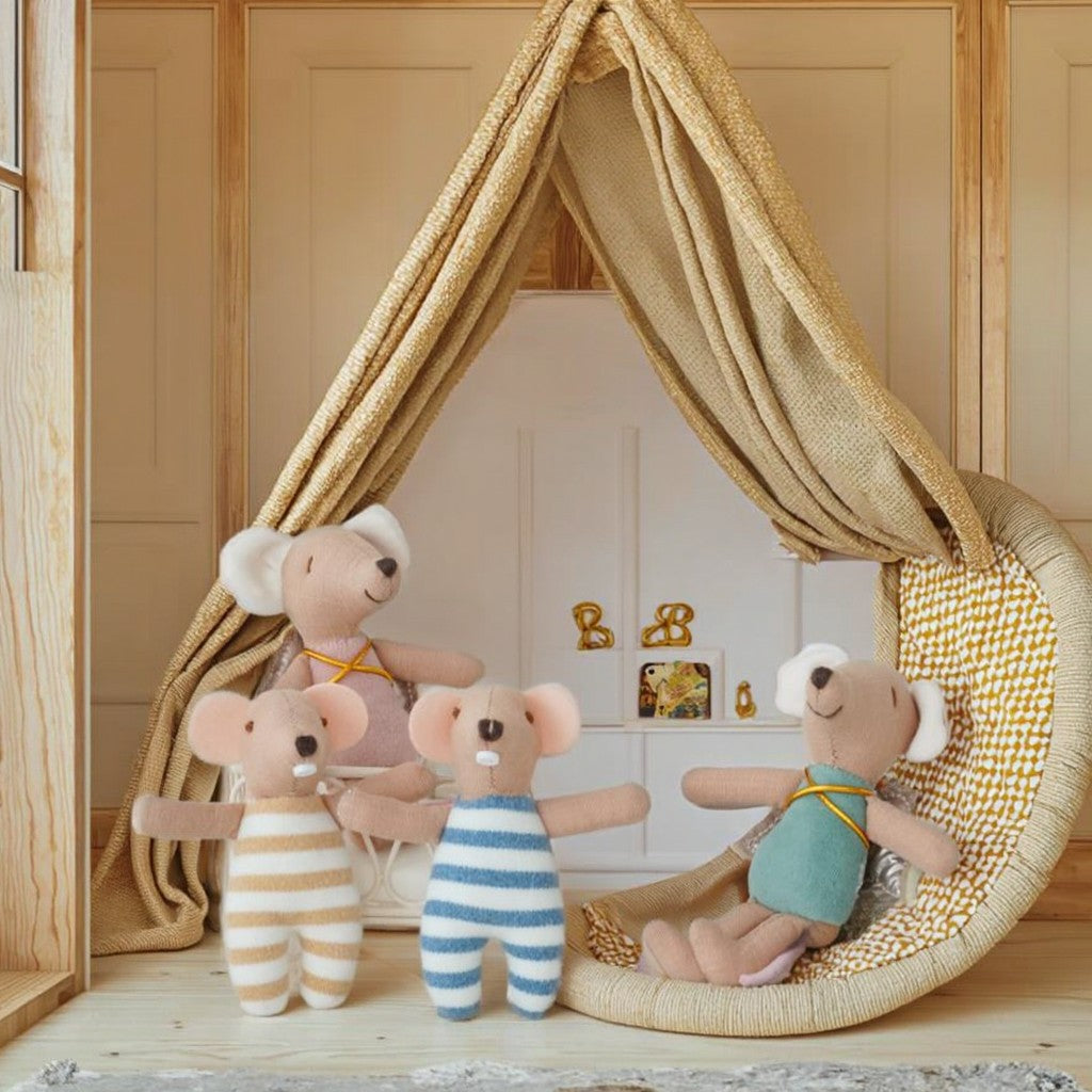 2025 Baby Plush Toy Comforts Sleeping Cute Rabbit, Bear, Mouse Baby Girl Doll, Cloth Doll Doll