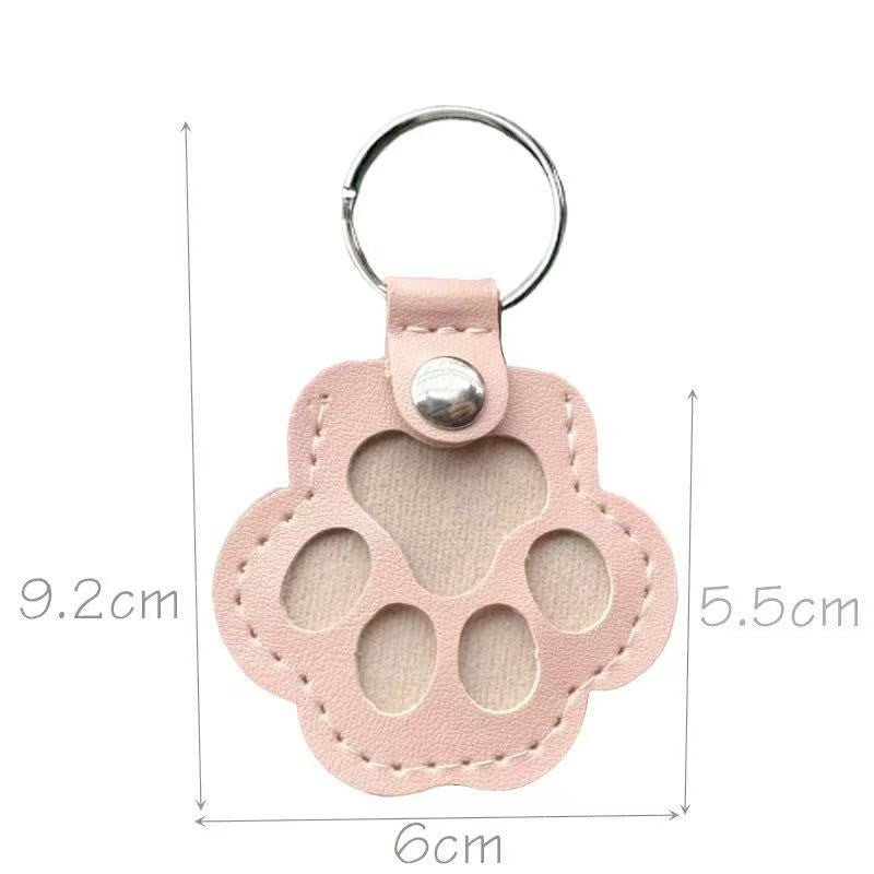 Chaveiro de Couro para Lembranças de Pelo de Pet, Medalhão Memorial para Guardar Pelo de Cão ou Gato, Lindo Presente de Luto por Pet, Chaveiro de Bolsa de Lembrança