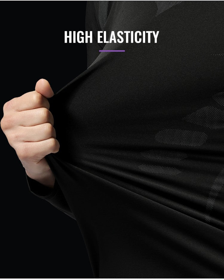 New Compression Running Sets Men Quick Dry Long Sleeve Shirt Basketball Fitness Gym Legging Male Workout Muscle Top Tracksuit