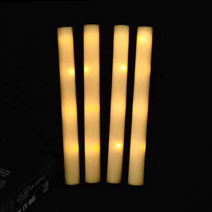 30Pcs RGB LED Glow Foam Stick Bulk Colorful LED Glow Sticks Cheer Tube Dark   Light Birthday Wedding Party Supplies