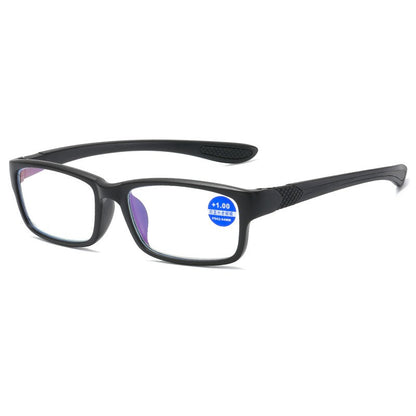 Óculos de Leitura Masculino Feminino Esportivo Antiluz Azul Armação TR90 Preta Vermelha Óculos Para Presbiopia +100 a +400