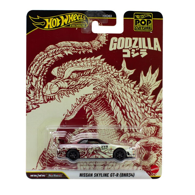 Latest Hot Wheels Premium Pop Cultural Alloy 1:64 Diecast Car Nissan GTR34 Lincoln Continental BMW Collectible Toy Model Vehicle