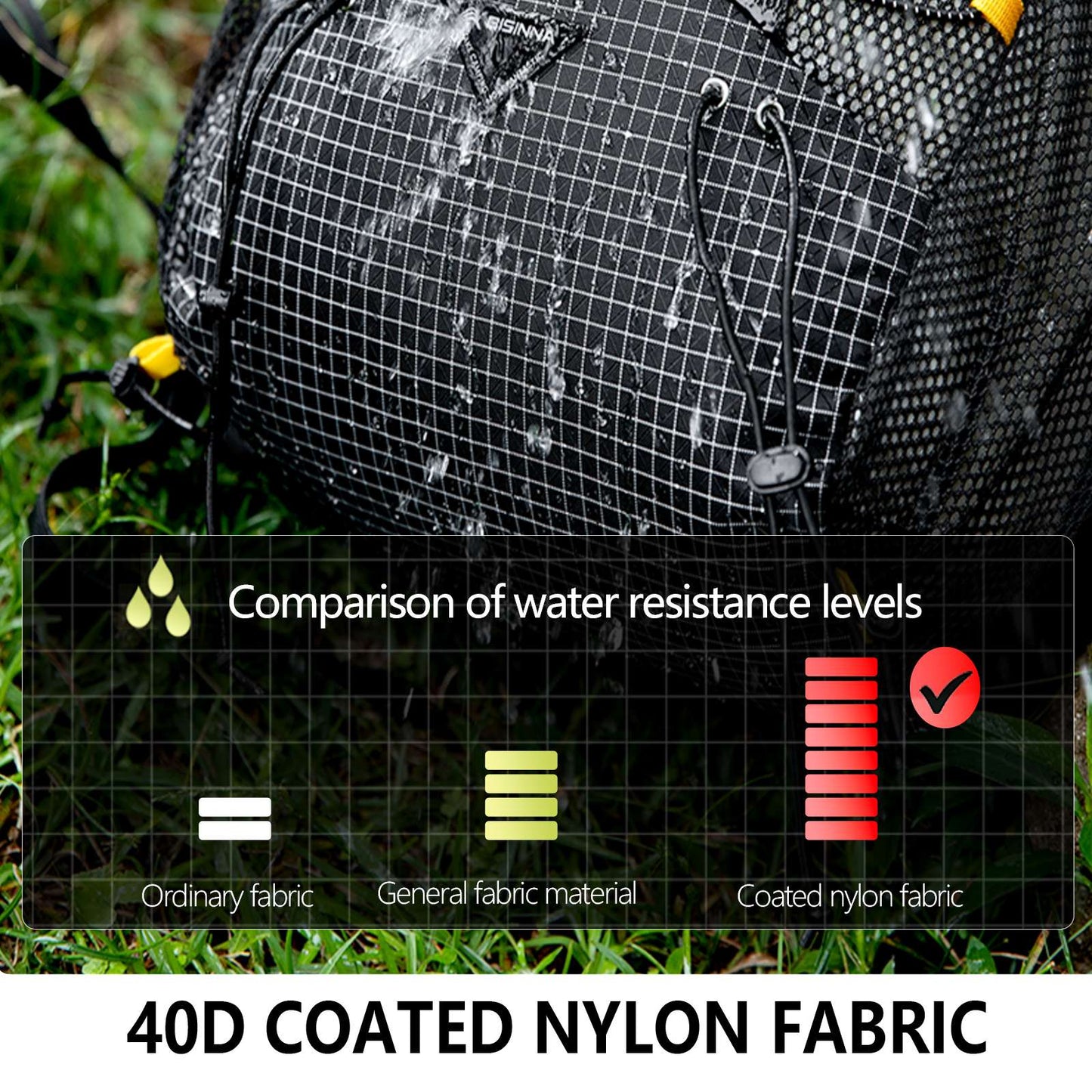 BISINNA Camping Backpack 25+10L Ultralight Travel Bag for Men Women Large Capacity Outdoor Sports Climbing Hiking Backpack