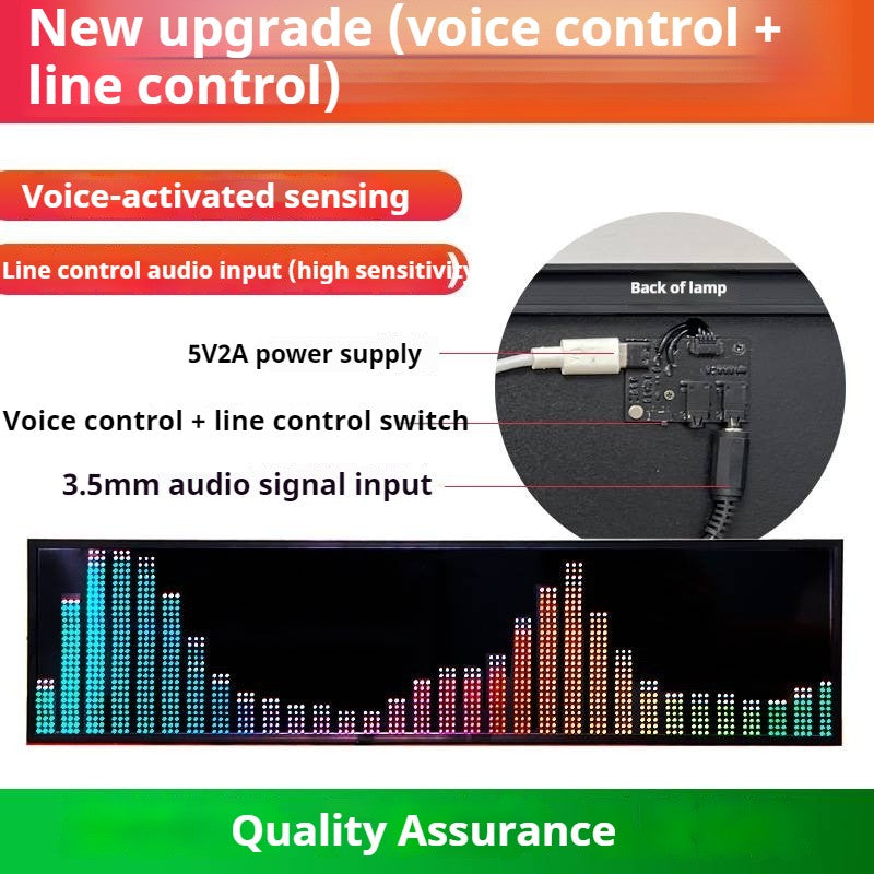 Exibição Profissional de Espectro Rítmico Musical RGB Colorido Completo Luz de Captação Enfeite de Mesa Luz de Atmosfera Musical