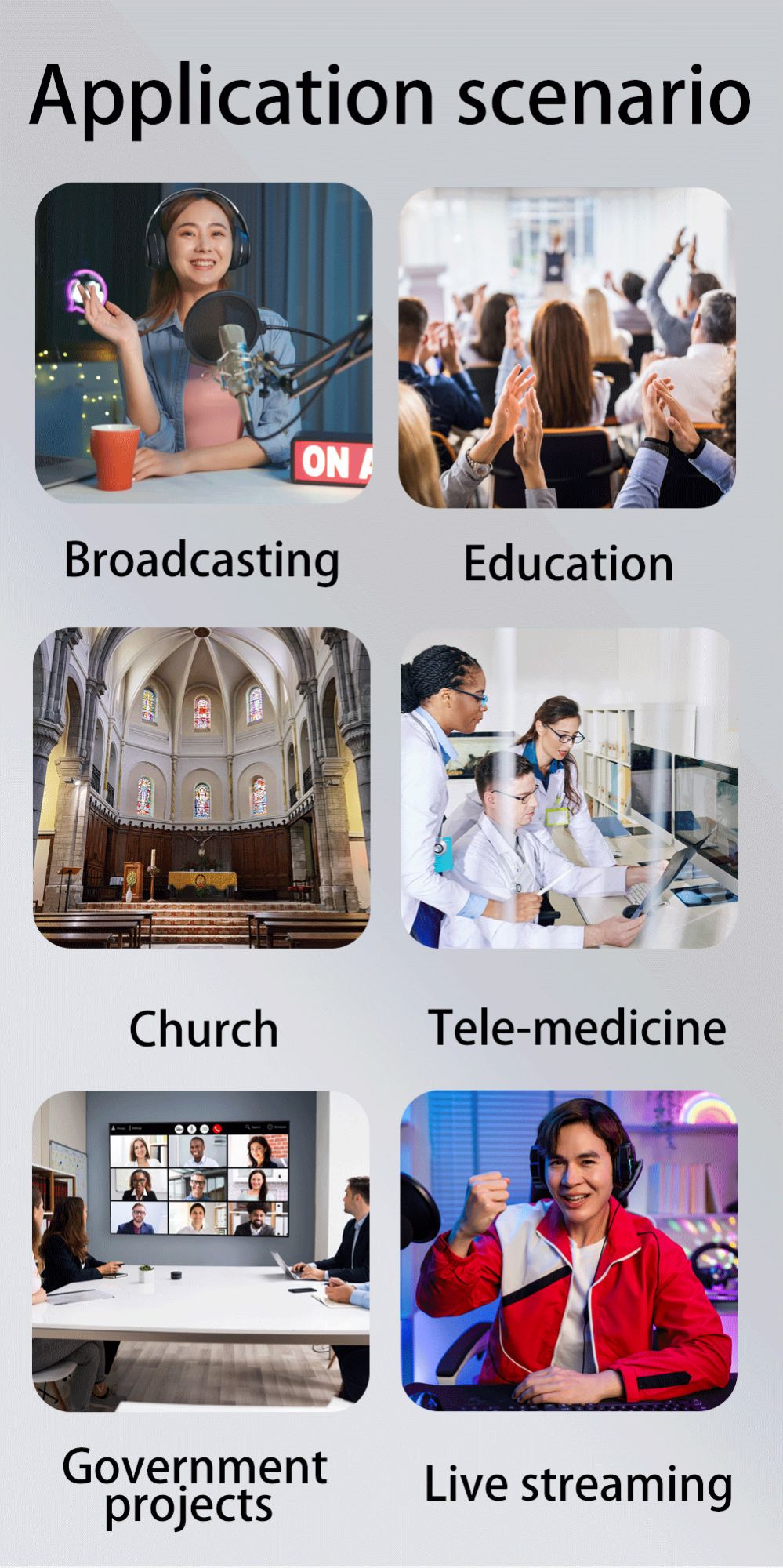 4K NDI  PTZ Camera 1-10pcs 20X Zoom Video Conference Camera for Church Business Meeting Optional 1 controller keyboard kit