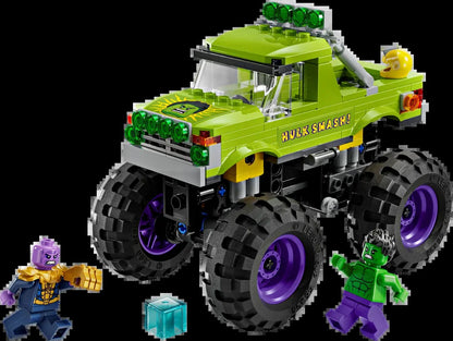 LEGO, Marvel, 76312, Batalha do veículo off-road do Hulk, Thanos, brinquedo de bloco de montar infantil, presente