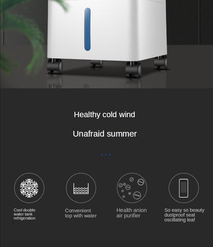 Painel de controle inteligente Ventilador de ar condicionado doméstico portátil Refrigerador de ar condicionado Refrigerador de tanque de água duplo