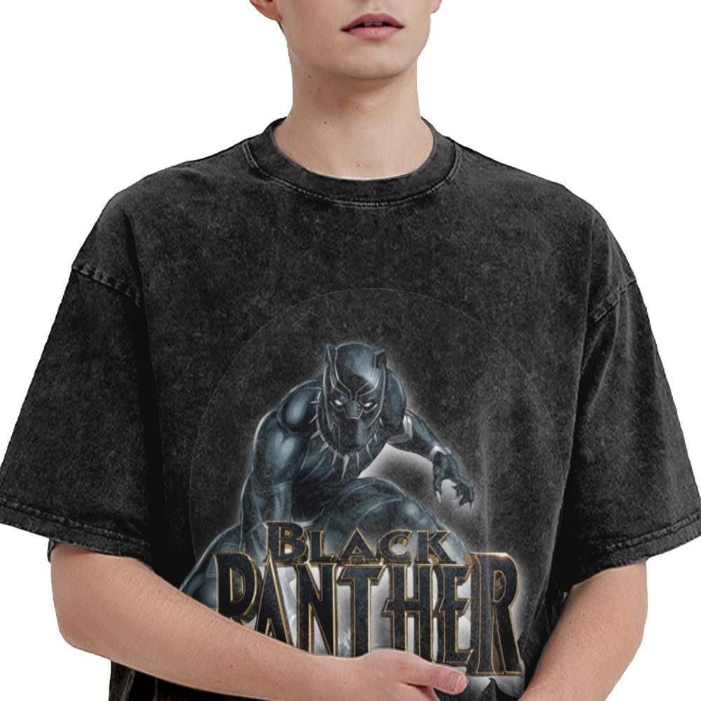 Men's Frgrt T Shirt Black Panther 100% Cotton Clothing Humorous Short Sleeve Crew Neck Tee Shirt 6XL T-Shirts