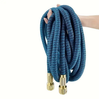 High Pressure Garden Water Hose 2.5-37.5 Meters Expandable Flexible Stripes Pipes for Garden Farm Irrigation Car Wash PVC Reel