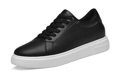 Heightening Casual Shoes Fashion PU Leather Elevator Shoes for Men 6cm 8cm 10cm Invisible Height Increase White Sneakers Cortex