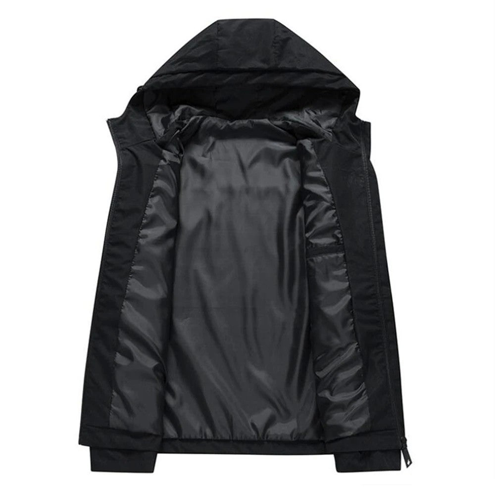 The 2025 new Spring and Autumn men's jacket, high-quality printed outdoor sports jacket, windproof and fashionable casual jacket