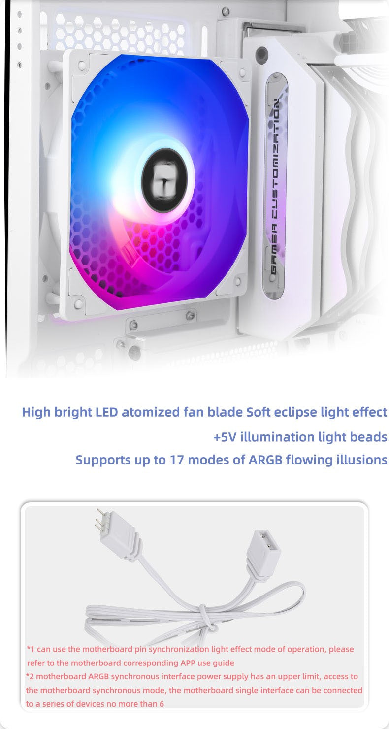 Thermalright TL-C12C PC Cooling Fan 120mm 5V 3PIN ARGB Computer Case Fan 4pin PWM 1550RPM Adjustable Speed 12cm CPU Cooler Fan