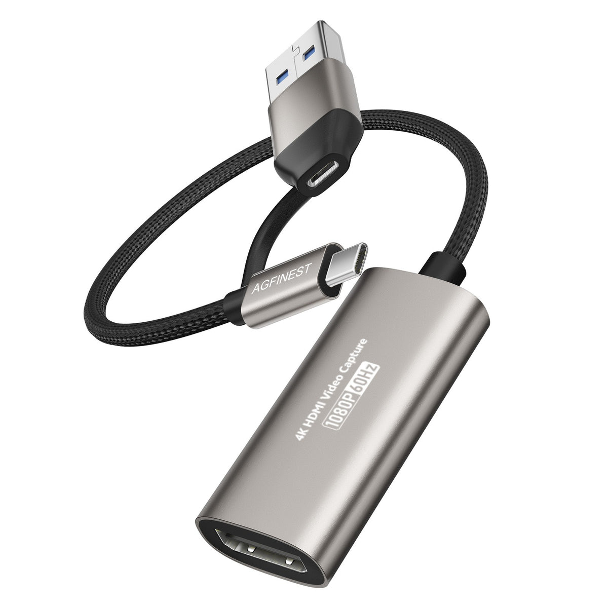 4K Video Capture Card MS2130S HDMI to USB-A/USB-C USB3.0 Capture Video and Audio Recording for OBS Studio PotPlayer QT Player