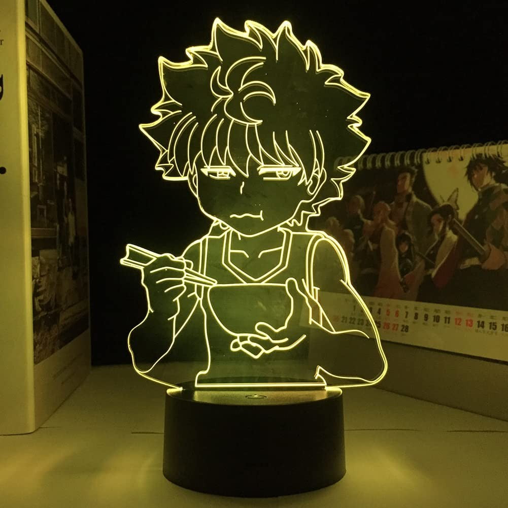 Anime 3D Lamp Killua Hunter X Hunter Killua Led Light Hxh Led Night Light Gift Acrylic Neon Cute Children's Bedroom Decoration