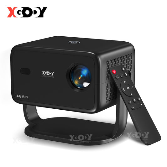 XGODY 4K Native 1080P WiFi6 Android Projector 18000lumen Voice Control AI Auto Focus HD Home Theater Cinema
