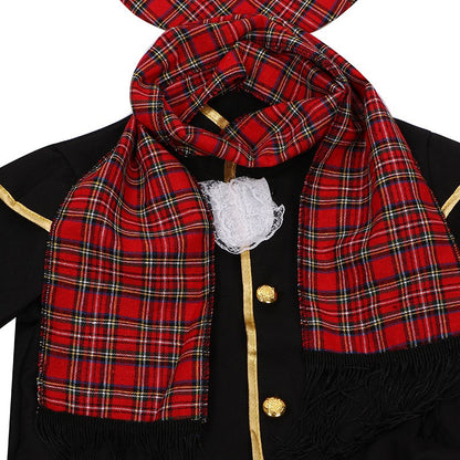 Boys Ethnic Scottish Tartan Clansman Cosplay Outfit Kids Around The World Book Day Week Halloween Party Costume