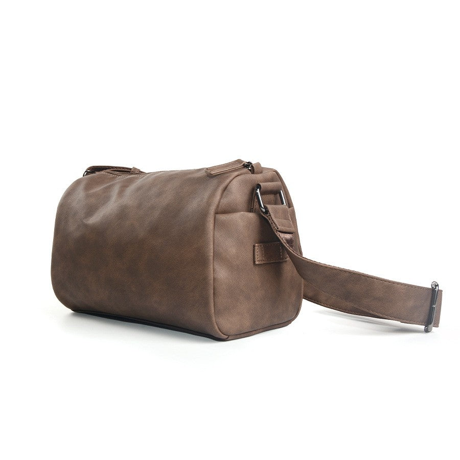 New soft leather men's bag shoulder bag men's leather bag crossbody bag Korean version versatile casual bag small shoulder bag B