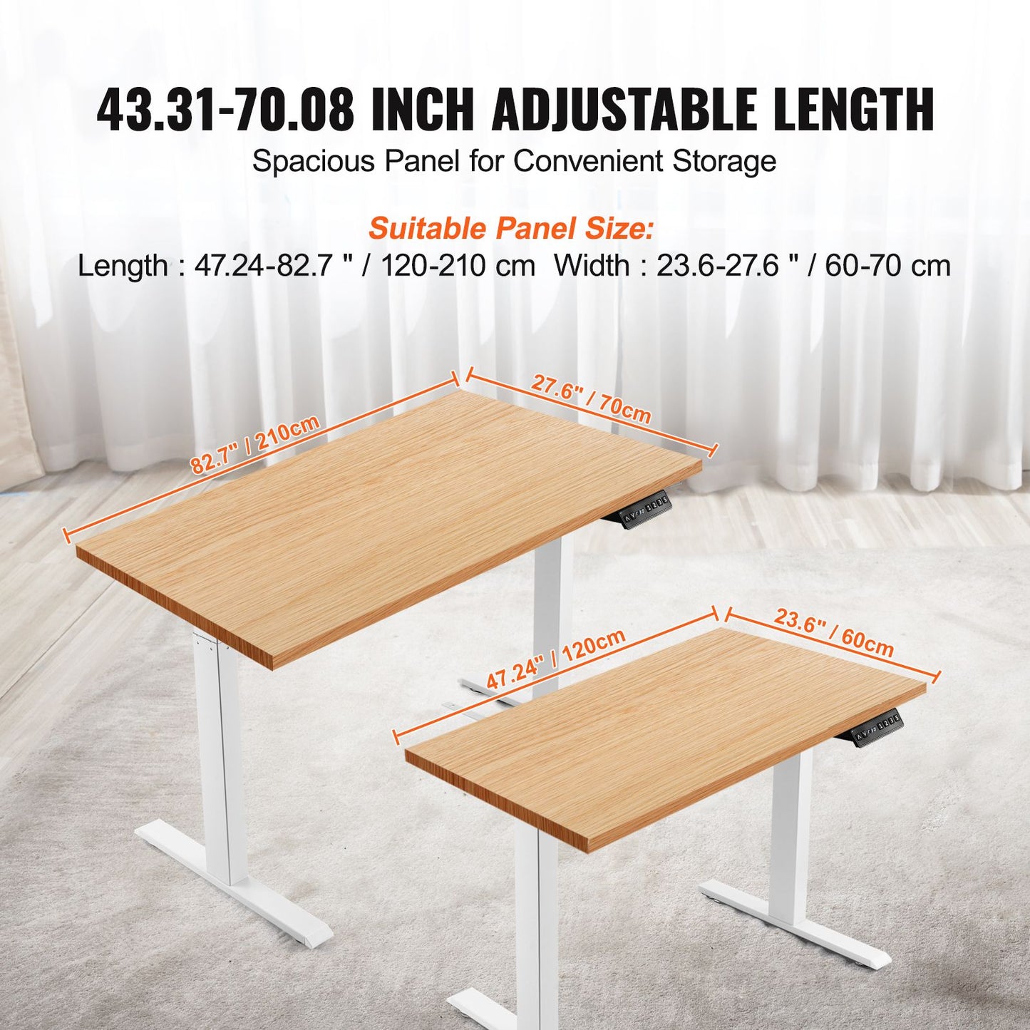 SucceBuy Standing Desk Frame  Electric Stand Up Computer Desk Legs Ergonomic DIY Workstation Base for Home Office Black white