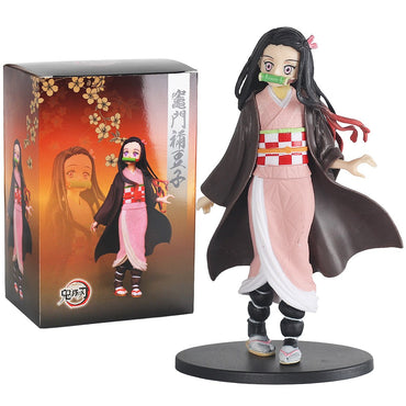 Anime figure Demon Slayer Figure Kamado Tanjirou Nezuko Action Figures PVC Model Toys Zenitsu Figurine Inosuke Kimetsu No Yaiba