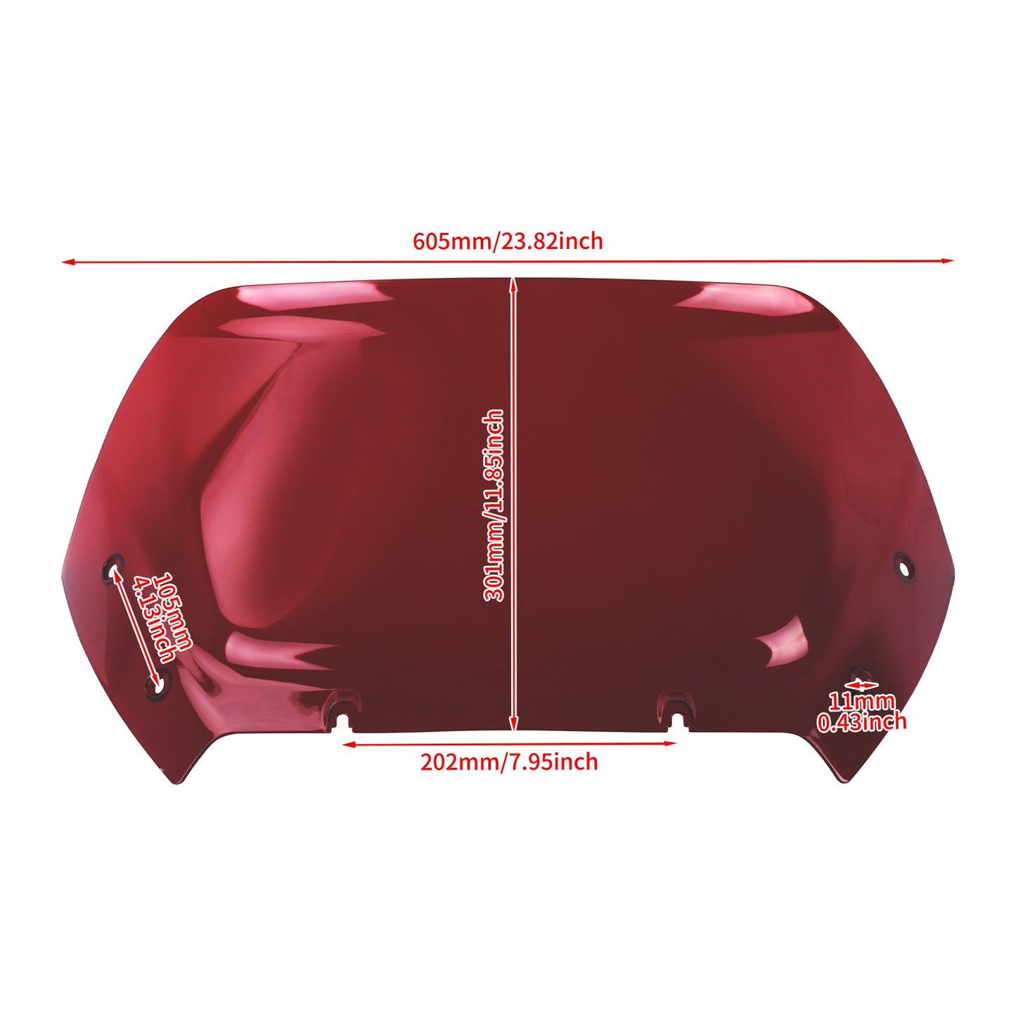 Para-brisa de motocicleta 10" Carenagem Defletor de vento Para-brisa ABS para Harley Touring CVO Road Glide 2023 2024 2025 FLTRX FLTRXSE