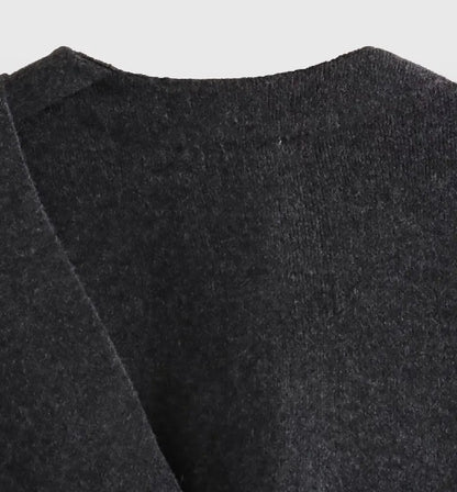 Elegant Coat Women Scarf Collar Long Sleeve Button Irregular Jackets European and American Style Streetwear Casual Outerwear