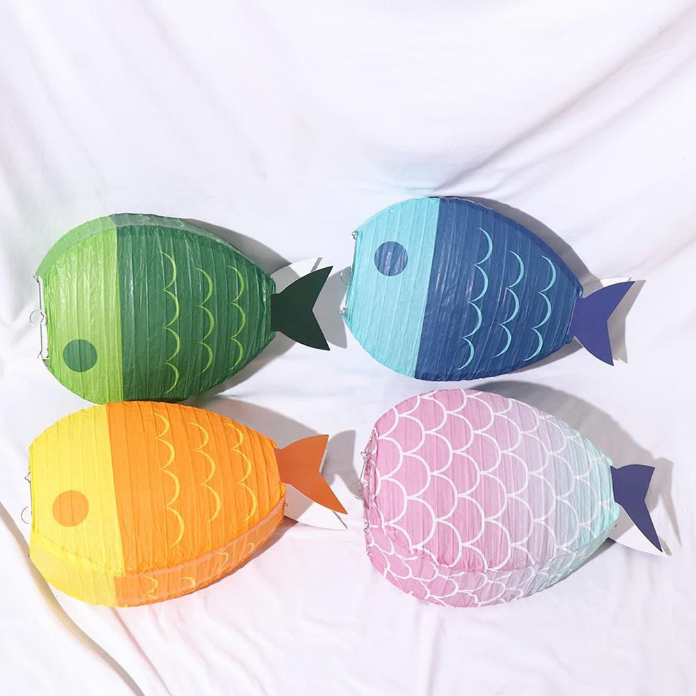 Blessing Wishing Fish Shaped Cute Candle Light Decoration Party Supplies Paper Lanterns