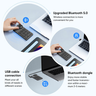 XPPen Controle Remoto sem Fio com Teclas de Atalho Express Key Bluetooth 5.0, teclas de atalho personalizáveis para monitor de tablet gráfico com caneta