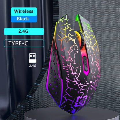 Mouse Bluetooth 5.2 RGB Sem Fio 2.4G Mouse Gamer Dual-Mode 6 Botões Silencioso Para MacBook Tablet Laptops Computador