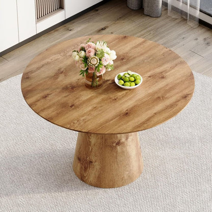 Round Dining Table 45'' | Wood Dining Room Table for 4-6 | Space Saving Round Kitchen Table for Kitchen Dining Room