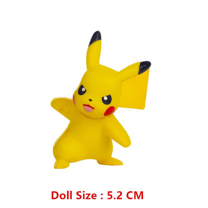 Pokémon 4-13cm Novos Desenhos Animados Filme Anime Figura Pikachu Mewtwo Charmander Blastoise Gurado Pet Ação Modelo Brinquedo Presentes