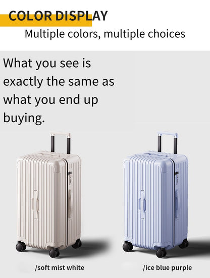 New Process Plastic Frame Suitcase 20-inch Carry-on Luggage 28-inch Thickened Trolley Case Large Capacity Travel Bag with Passwo