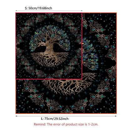 Tree Of Life Tarot Tablecloth Altar Cloth Pagan Spiritual Pendulum Witchcraft Astrology Oracle Card Pads Room Home Decor